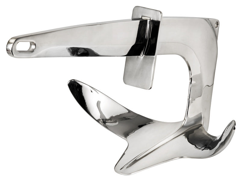 Trefoil® skyveanker i rustfritt stål med gripeplate