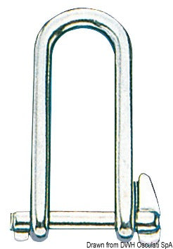 Lange D-sjakler med fangbolt