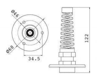 Ultraflex Gjennomføring til hydraulisk slange uc94/128 – bilde 2
