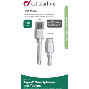 Cellularline USB-A til USB-C kabel 1,2 m – bilde 2