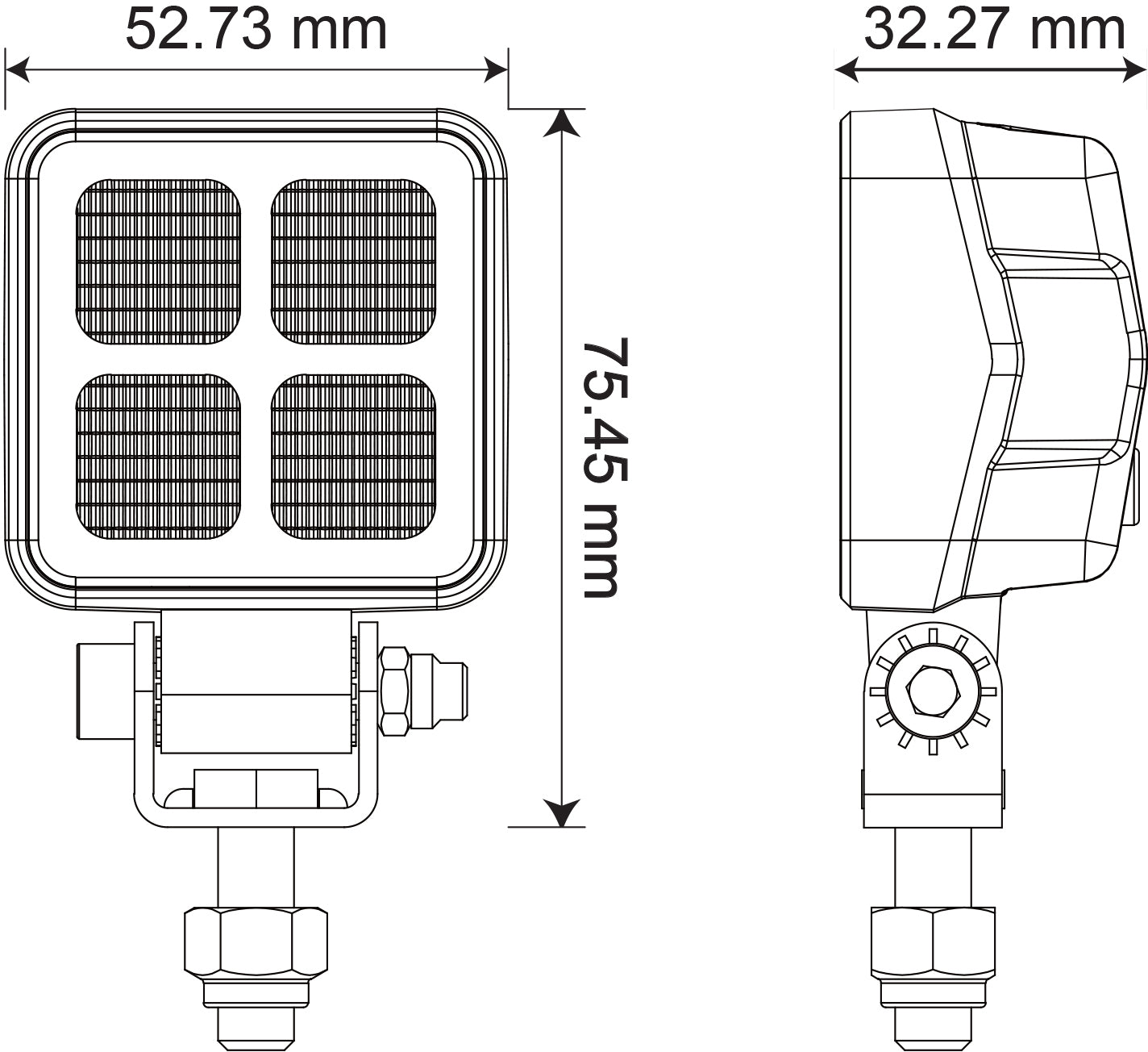 1852 Arbeidslys Flom LED minikube 12W