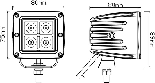 1852 Arbeidslys Flom LED 12W