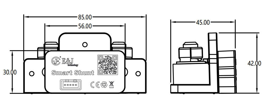 Batterimonitor Smart med Lux LCD display