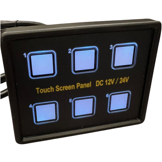 Bryterpanel - 6 touch brytere 12/24V