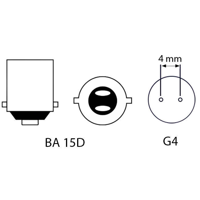 LED Adapter, BA15D til G4