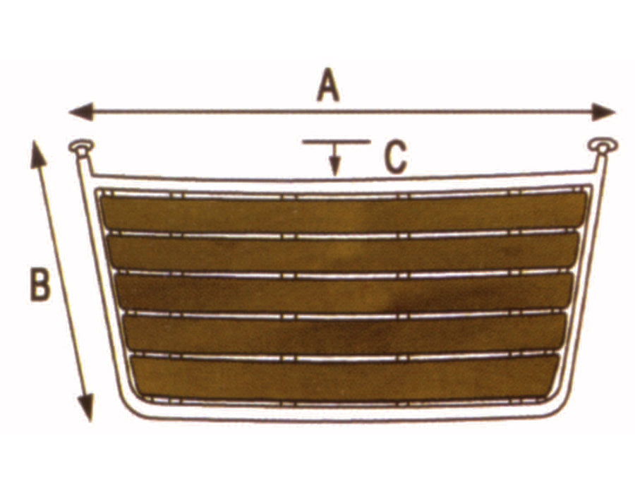 Badeplattform, syrefast/teak, 131 x 60 cm