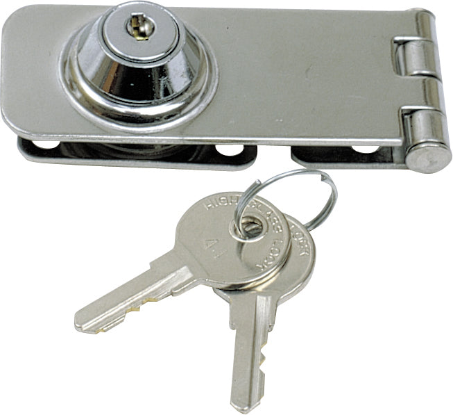 Låsbeslag syrefast, m/nøkkel