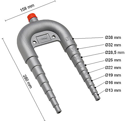 1852 Svanehals 13-38 mm m/ventil plast – bilde 2