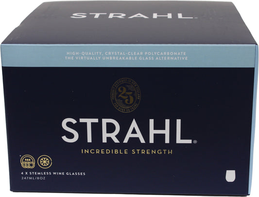 Strahl Vinglass u/stett gavepakke 247ml 4 stk