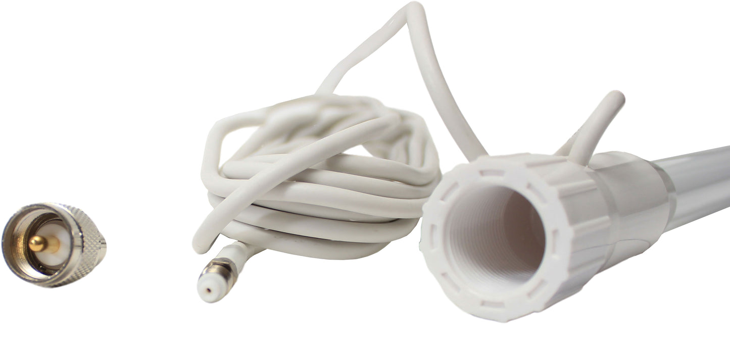 1852 VHF antenne motorbåt hvit