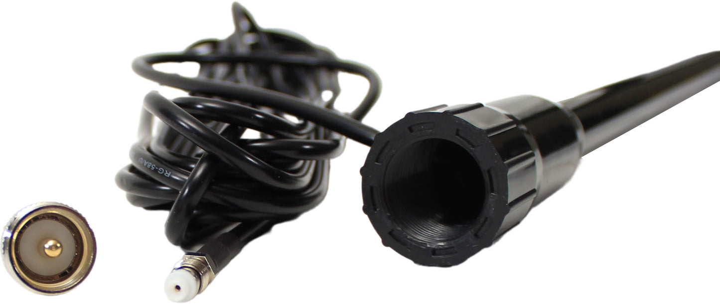 1852 VHF antenne motorbåt sort