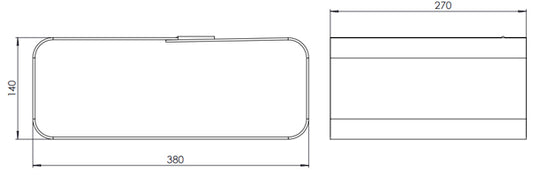 Isotherm Oval fordamper med koblinger