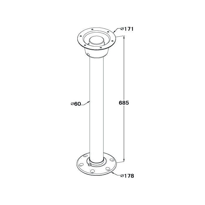 Bordsøyle, BSF70 flyttbar