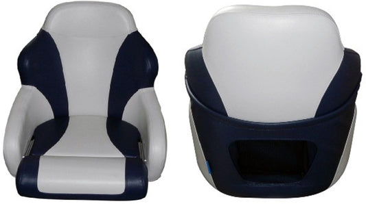 Båtstol SD52 flip-up, mørkeblå/lysegrå