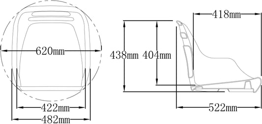 Båtstol AD49 uten pute