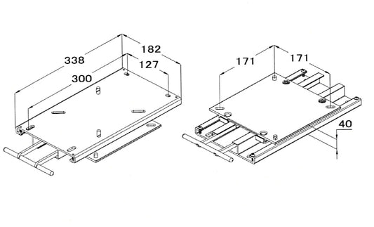 Glideskinne Quick mount lavprofil