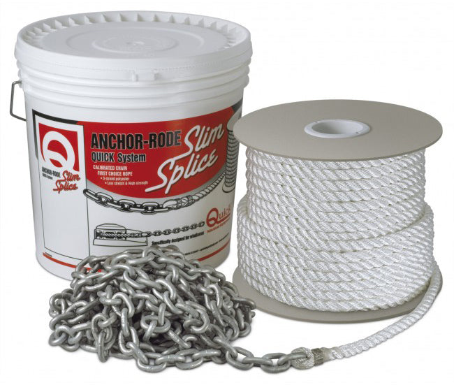 Quick Slim Splice ankerline med tau og kjetting 8 mm – bilde 2