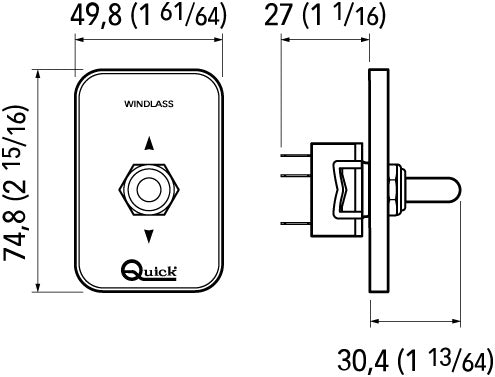 Quick WCS820 betjeningspanel for ankervinsj – bilde 2