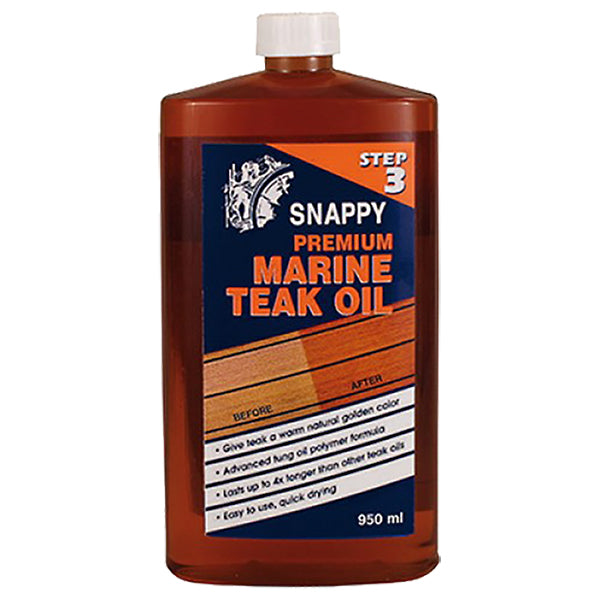 SnappyBoatCare Snappy Premium Marine Teak Oil teakolje 950 ml
