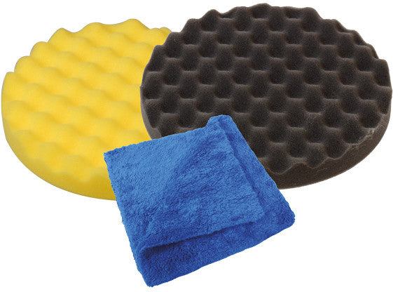 1852 Poleringskit m/klut og rubbing- og voksrondell 150 mm