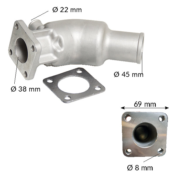 1852 Eksosbend til Volvo Penta MD2010-40 og D1-D2