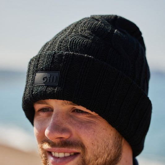 Gill Cable Knit Beanie lue black one size