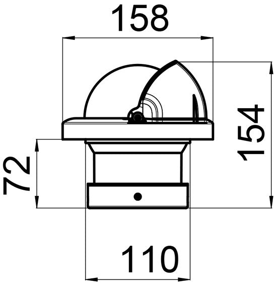 Riviera Urania BU10 kompass for innfelling sort – bilde 3