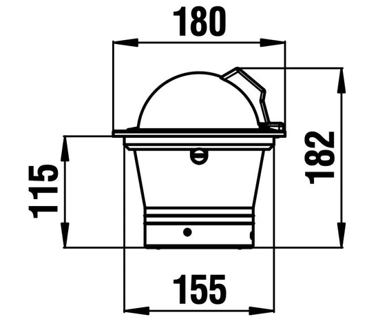 Riviera White Star BW1 kompass for innfelling sort – bilde 2