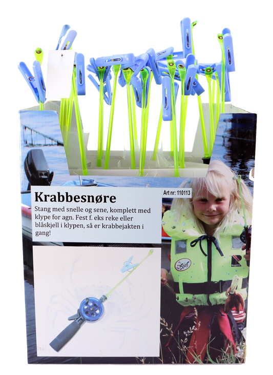 CAL Krabbesnøre - Stang med klype - Barn