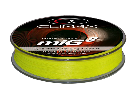 Climax miG 8 Multifilament - 135m - Gul - Singlepack