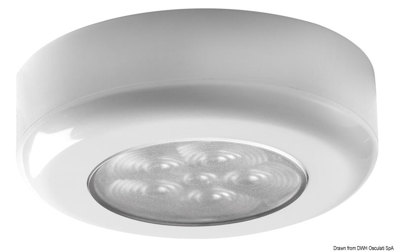 LED taklampe for innfelt eller utenpåliggende montering