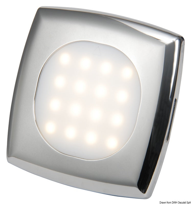 Firkantet LED taklampe for innfelt montering