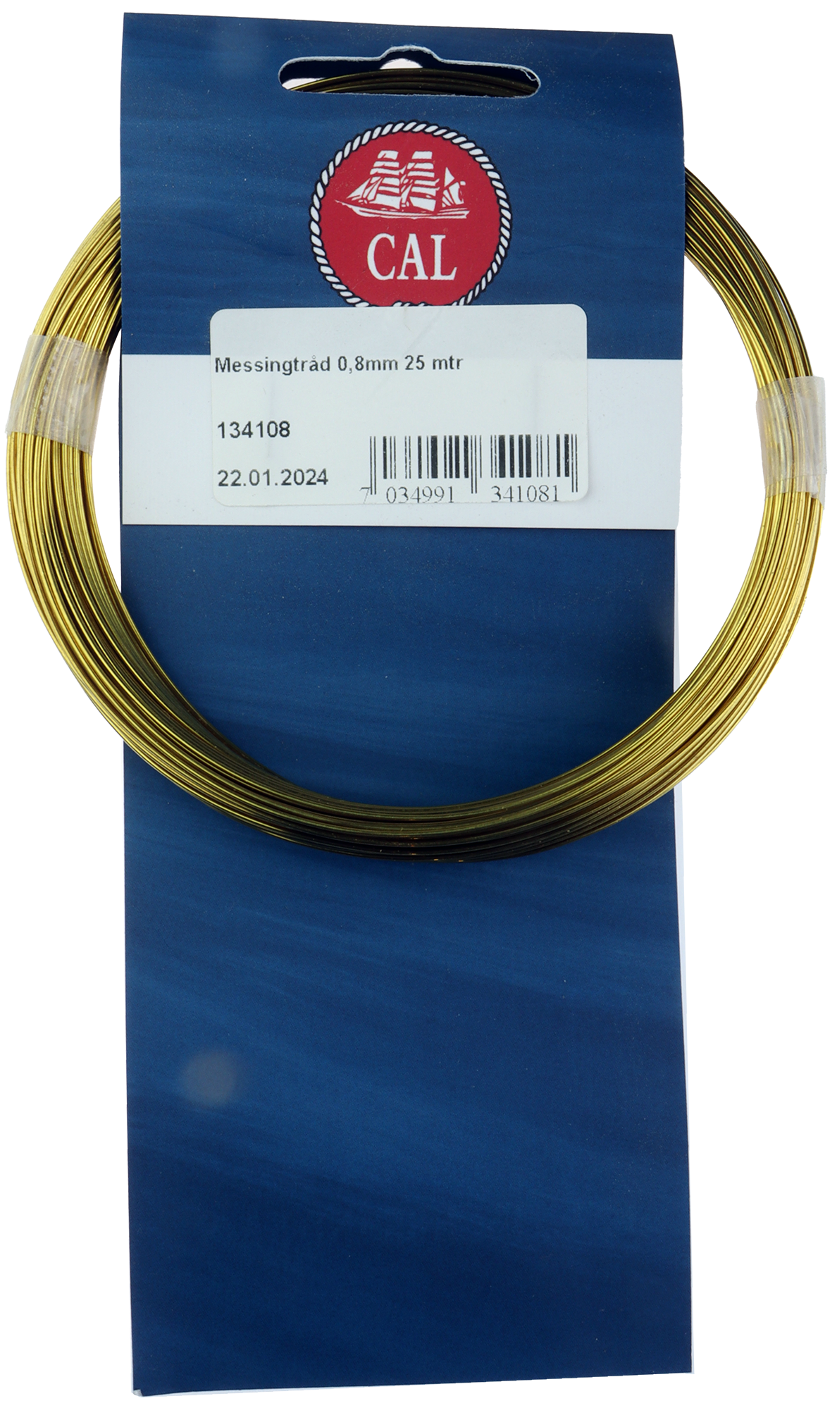 CAL Messingtråd - 25m - Messing - Kveil - 0,8mm