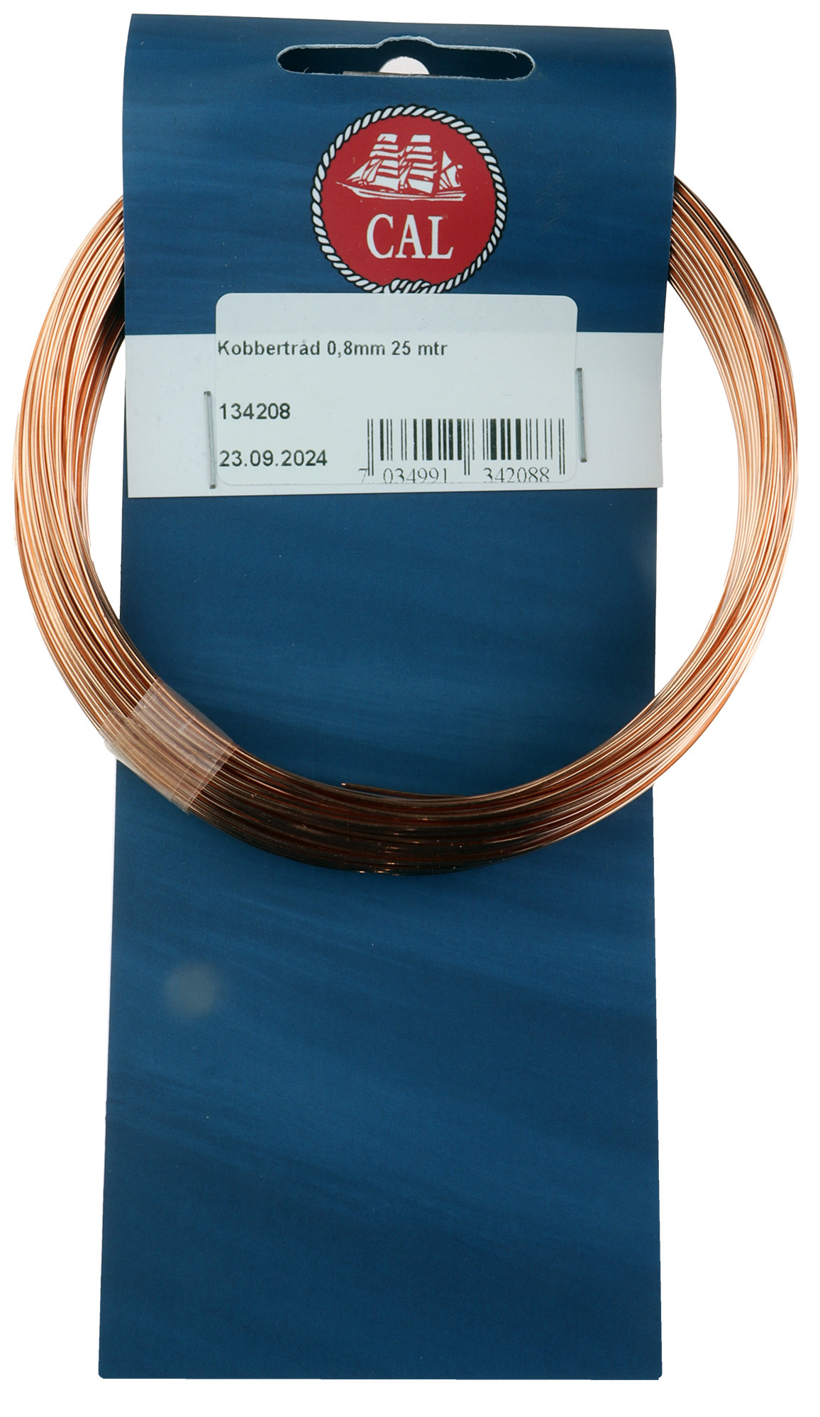 Kobbertråd - 25m - Kobber - Kveil - 0,8mm