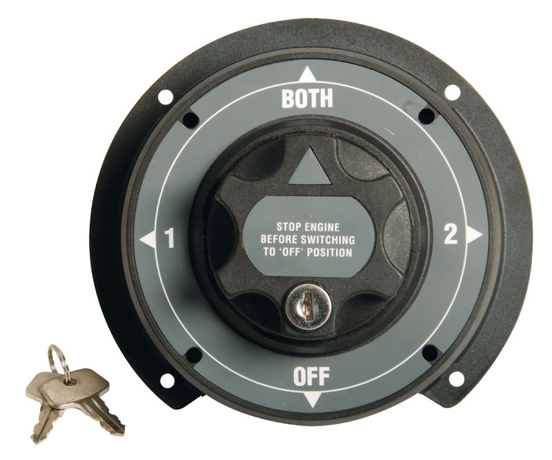 Bryter for kraftige batterier