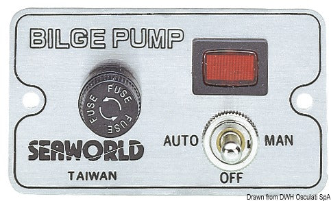 Manuelt panelbryter for elektriske lensepumper