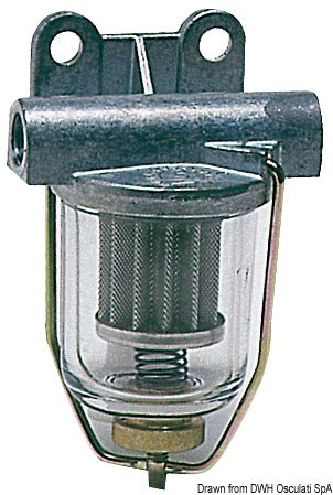 Drivstoffilter med klar glassbeholder