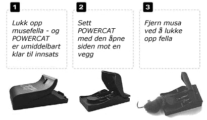 Trinol Power Cat musefelle - 2 pk - Felle med åte - Mus - plast