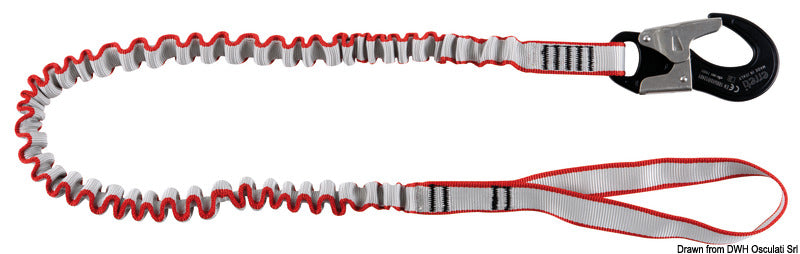 Elastisk sikkerhetsline med dobbel lerkeknute