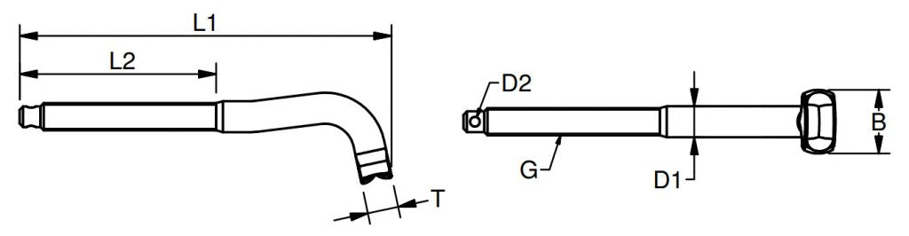 Bluewave Gjenget t-terminal 7,9 mm