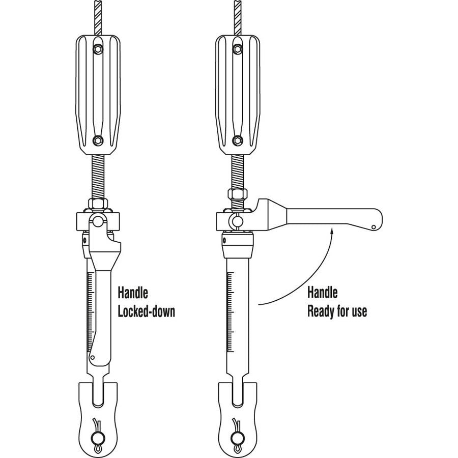 Håndtak for 5/16" kalibrert strekkfisk