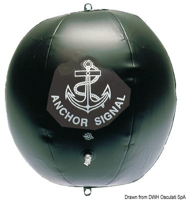 Svart oppblåsbar signalball