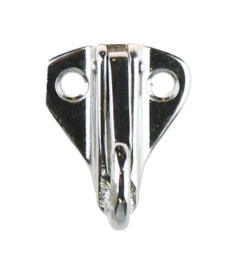 CAL Fenderfeste m/ clips - Liten - Forkrommet messing