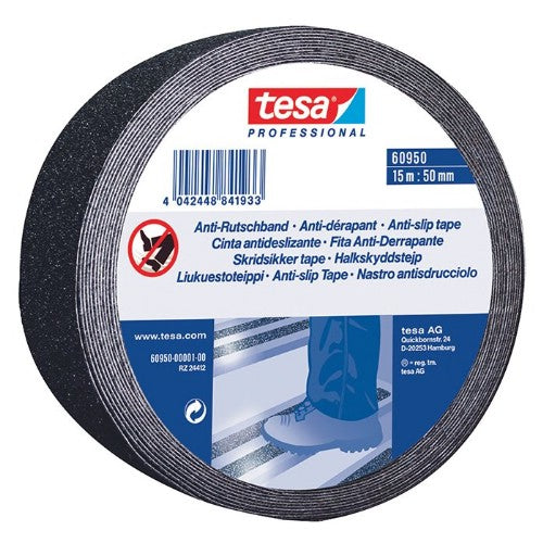 Tesa 60950 Anti-sklitape - Sort - 50mm x15m
