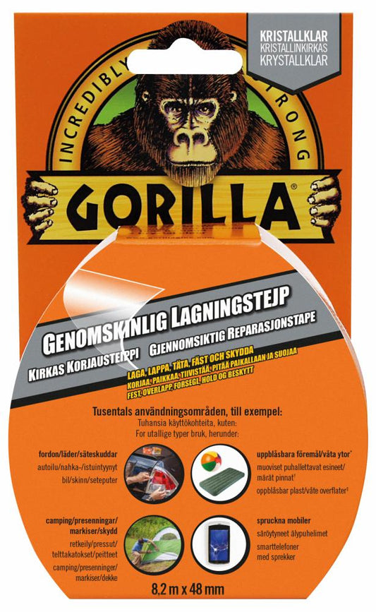 Gorilla Tape - Klar reparasjonstape - 48 mm - 32 meter