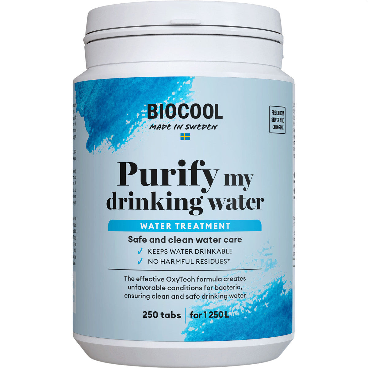 Biocool Purify my drinking water - 250 tabletter for drikkevann