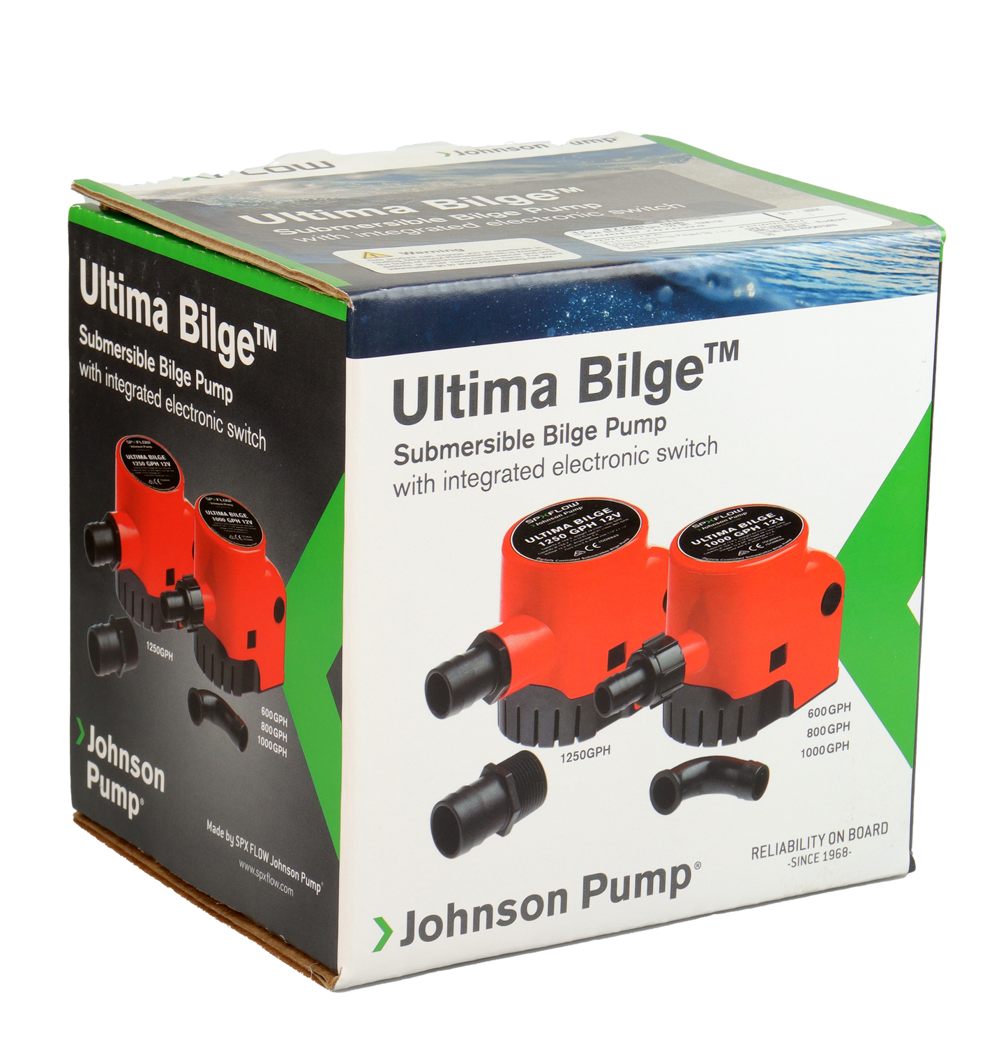 Johnson Pump Lensepumpe Ultima Bilge - 12v - 1000 gph - 3785 l/t - Auto