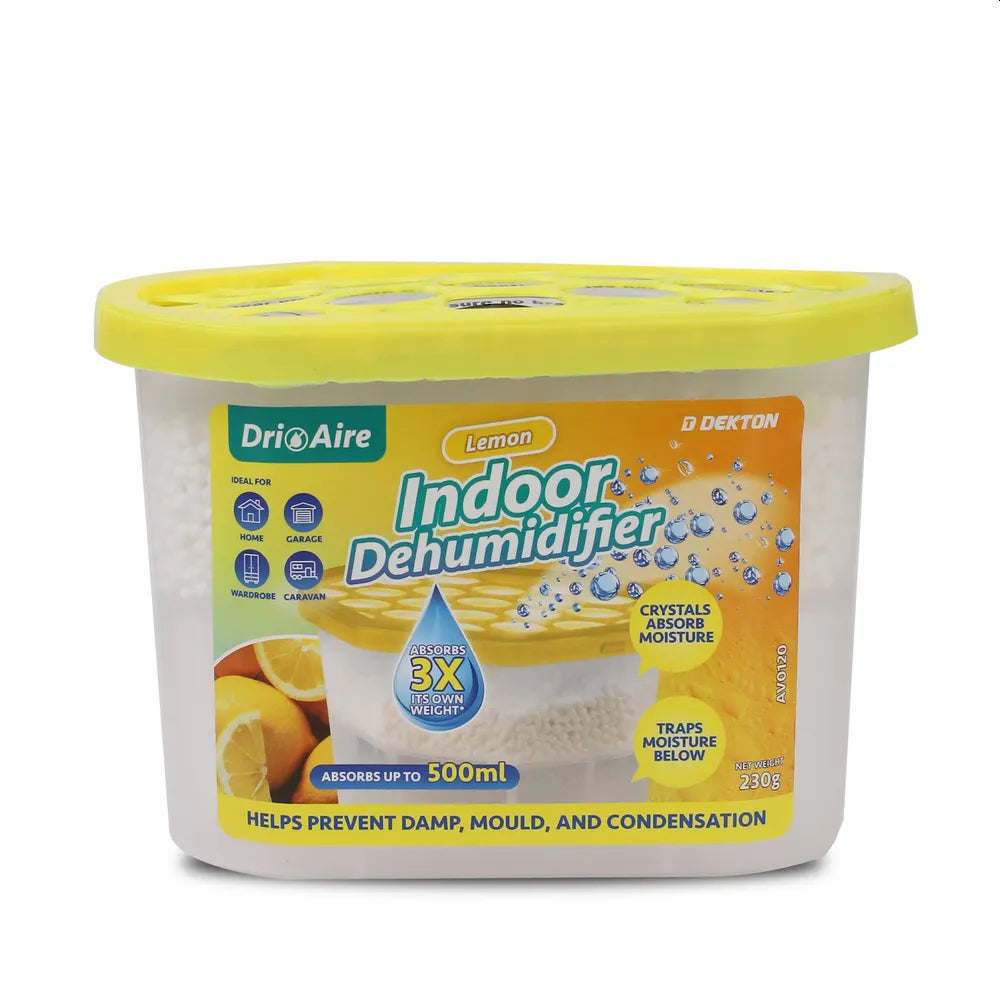 Fuktsluker boks 500ml sitrus - 10x15x8cm - granulat m/sitrus duft