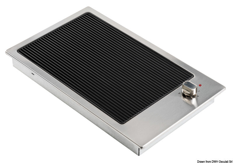 Elektrisk grill med keramisk glasstopp