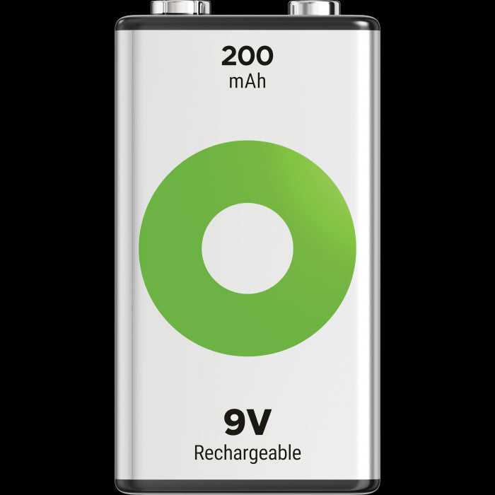 GP ReCyko 9v-batteri 200mAh - 1pk - Oppladbart NiMH 20R8H-2WB1